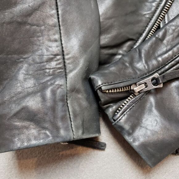 Lucky Brand 100% Lamb Leather Skin Jacket Size small - Picture 10 of 16